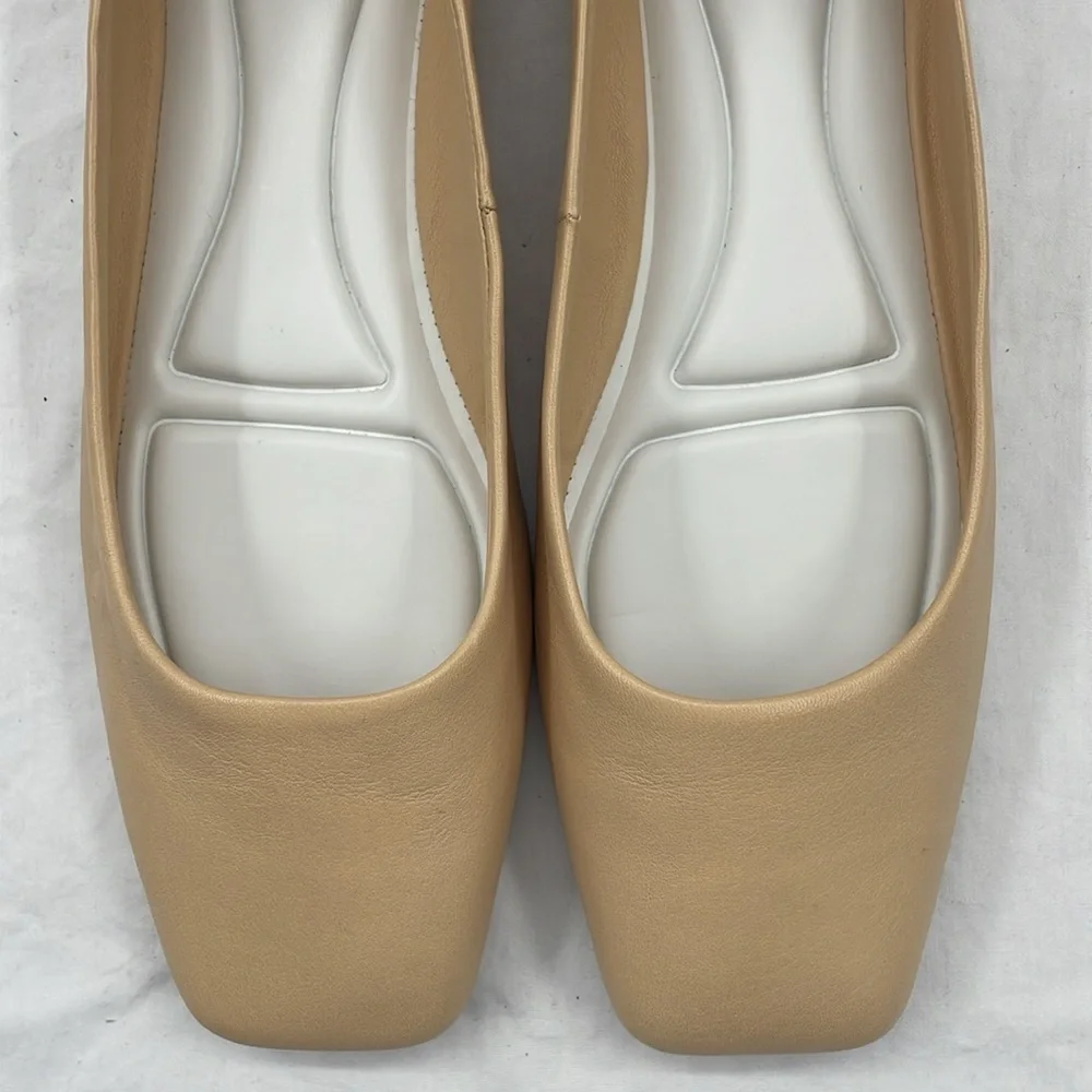 SARTO By Franco Sarto Neutral Beige Pointed-Toe Leather Flat